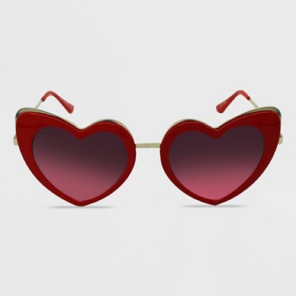 wild fable Accessories - Wild Fable Women’s Heart Sunglasses in Red NWT